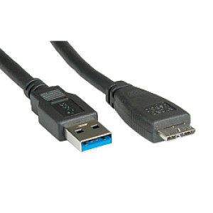 Kabel Micro na USB3.0 ,  A/B, 0.8m, crni
